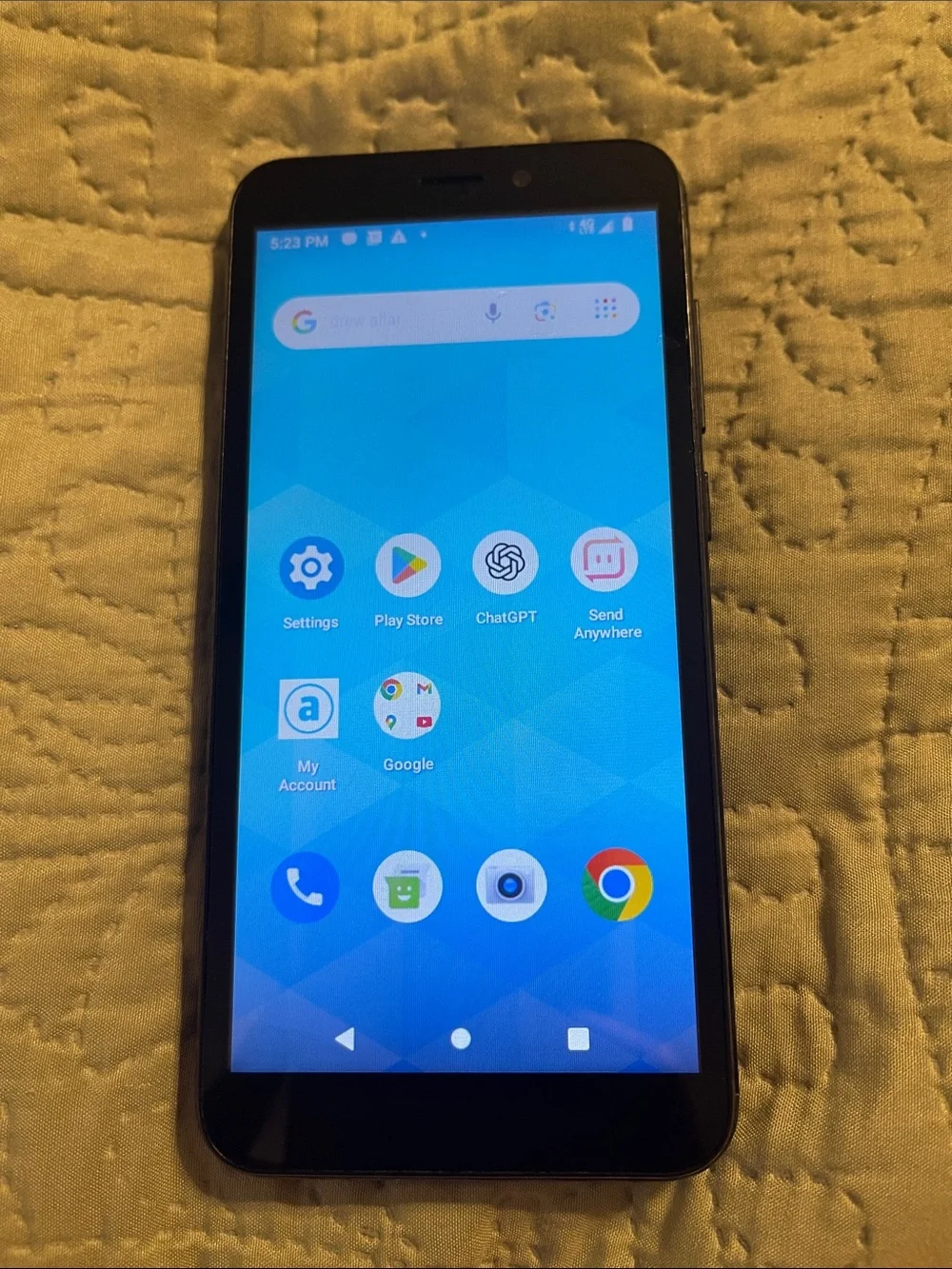 Black Android Smartphone with Clear Display - Unbranded